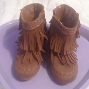 Fringe bootie